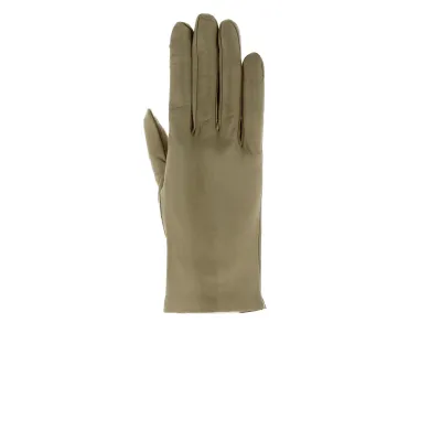 Gants Cuir Doublé Soie Taupe - Gloves Référence : 19120 | Chapellerie Traclet