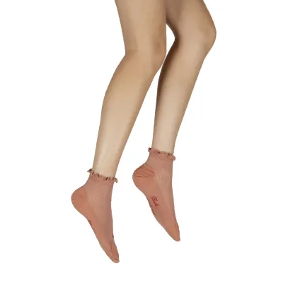 Ribbed short silk socks - Berthe Reference: 14892