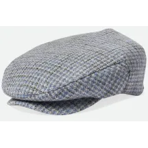 Blue and White Hooligan Flat Cap - Brixton Reference: 17629| Chapellerie Traclet