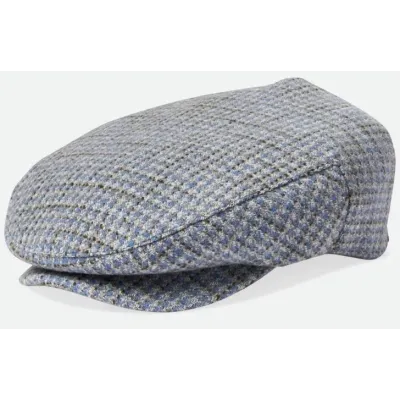 Casquette Plate Hooligan Bleu et Blanc - Brixton
