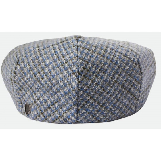 Blue and White Hooligan Flat Cap - Brixton