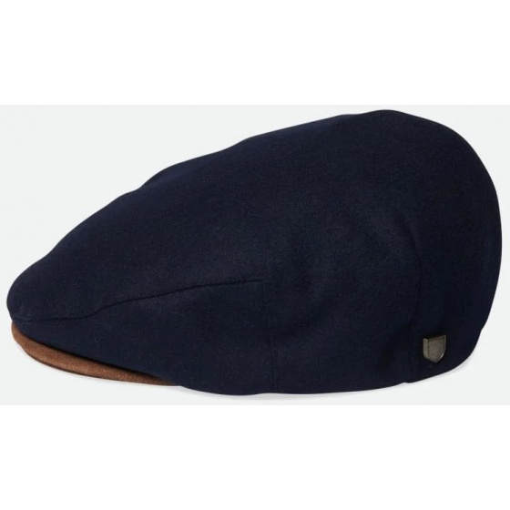 Navy Hooligan Baggy Flat Cap - Brixton