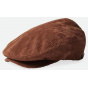Brown Corduroy Hooligan Baggy Flat Cap - Brixton