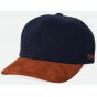 Brixton Navy Wool Reserve Snapback Cap