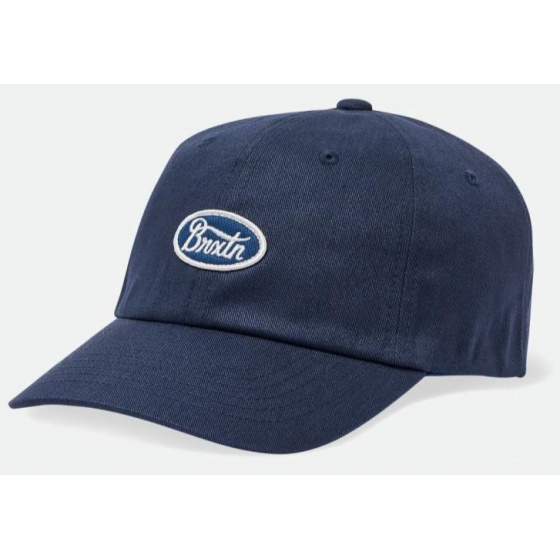 Brixton Parsons Navy Cotton Snapback Cap