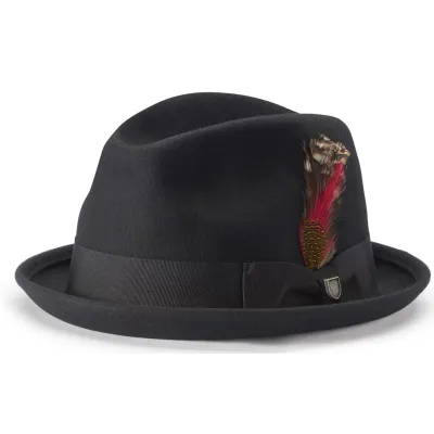 Black Felt Gain Trilby Hat - Brixton Reference: 2438 | Traclet Hat Shop