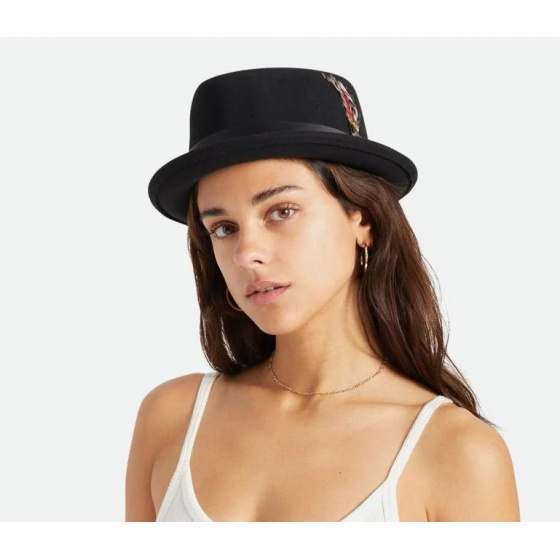 Black Felt Gain Trilby Hat - Brixton