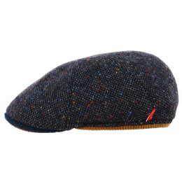 Hatteras Denis Blue Virgin Wool Cap - Marone