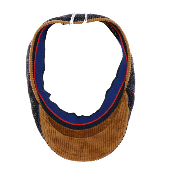 Duck Bill Cap Denis Virgin Wool Blue - Marone Duck Bill Cap Denis Virgin Wool Blue - Marone