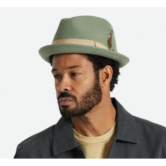 Olive Green Trilby Gain Hat - Brixton