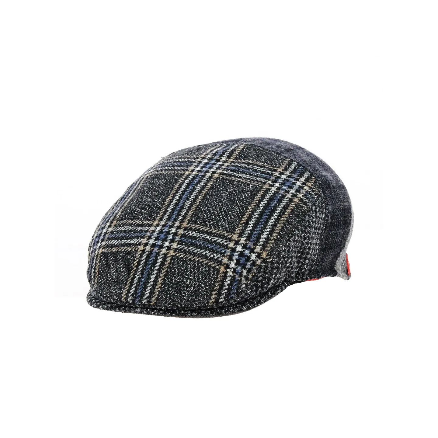 Stephane Patchwork Wool Blue Hatteras Cap - Marone Reference: 19129 | Traclet Hat Shop