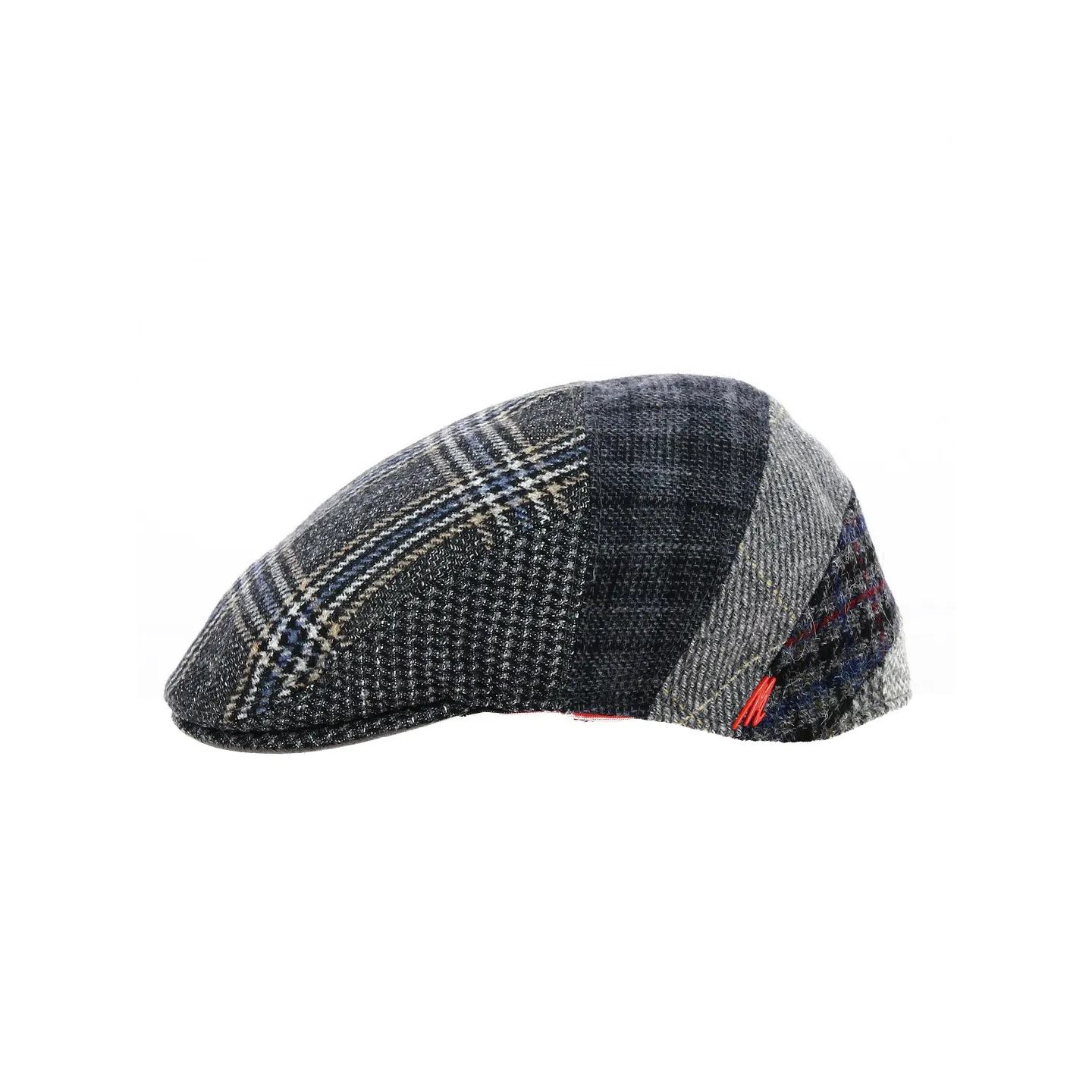 Stephane Patchwork Wool Blue Hatteras Cap - Marone Reference: 19129 | Traclet Hat Shop