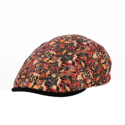 Casquette Plate David Laine Vierge Orange - Marone Reference : 19131 | Chapellerie Traclet