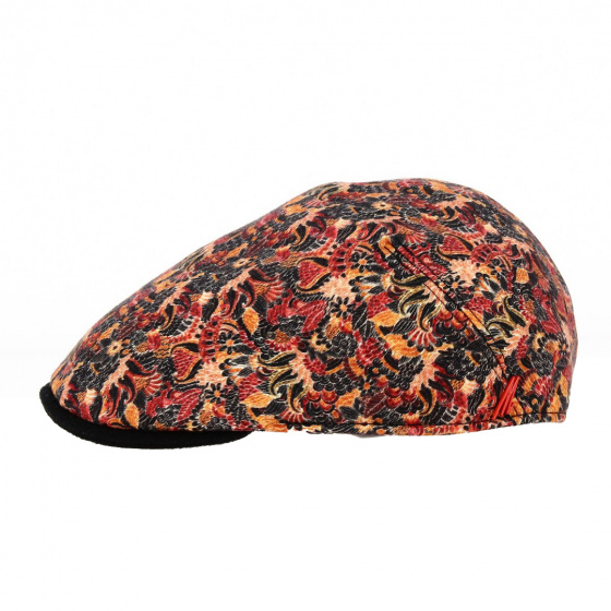 Casquette Plate David Laine Vierge Orange - Marone