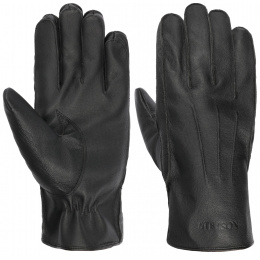 Pig Nappa Black Leather Gloves - Stetson