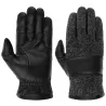 Gants Rebero cuir Noir & Gris - Stetson  Reference : 19136| Chapellerie Traclet