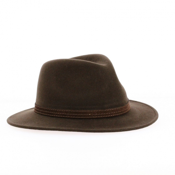 Hugo De Chasse Brown Felt Hat Made in France Hugo De Chasse Brown Felt Hat Made in France
