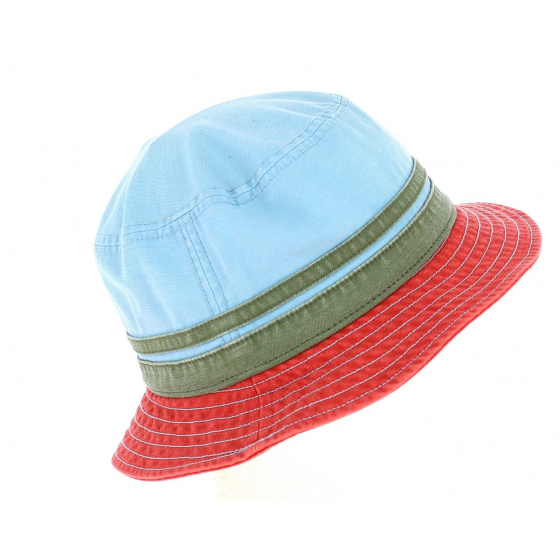Colorado Patchwork Cotton Bucket Hat - Marone Colorado Patchwork Cotton Bucket Hat - Marone