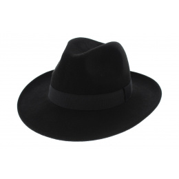 Fedora Hat Felt Wool Black Waterproof - Traclet
