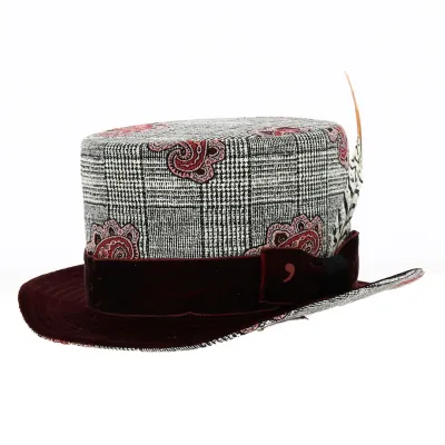 Velvet Arabesque Top Hat - Alfonso d'Este Reference: 19144