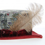Black Velvet Chevron Top Hat - Alfonso d'este