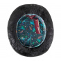Black Velvet Chevron Top Hat - Alfonso d'este