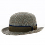 Brown Check Wool Bowler Hat - Alfonso d'Este