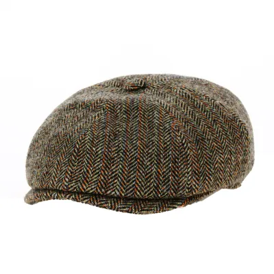 Brown Chevron Hatteras Cap - Alfonso d'este Reference: 19148 | Traclet Hat Shop