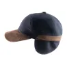 Casquette baseball Cache-oreilles Laine Marine - Alfonso d'este | Référence : 19149 | Chapellerie Traclet