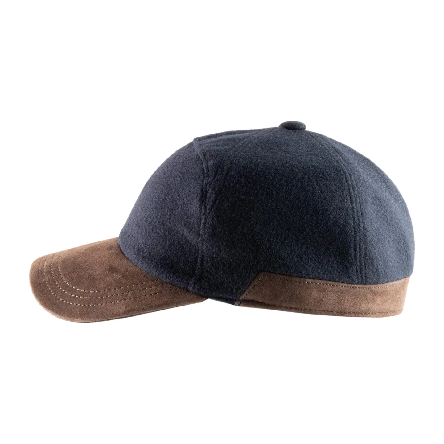 Casquette baseball Cache-oreilles Laine Marine - Alfonso d'este | Référence : 19149 | Chapellerie Traclet