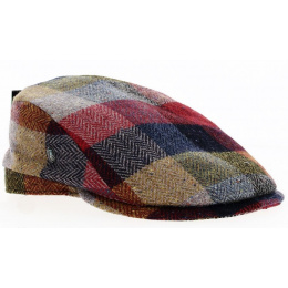 Checkered Flat Relax Cap Donegal Tweed Wool - City Sport