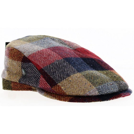 Checkered Flat Relax Cap Donegal Tweed Wool - City Sport