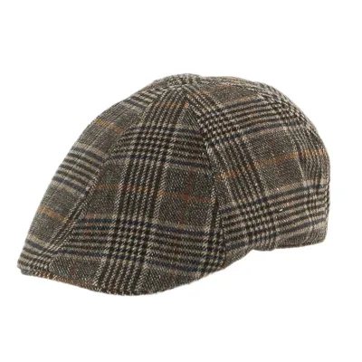 Casquette Bec de Canard Pied de poule Gris - Traclet Reference : 19153 | Chapellerie Traclet