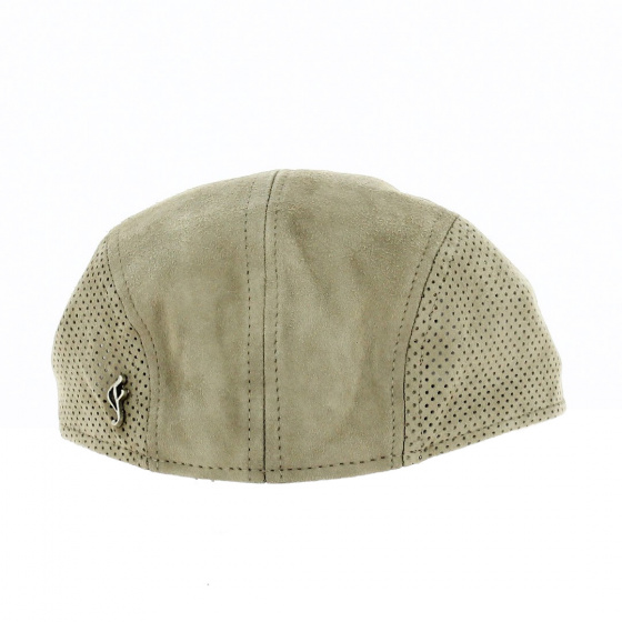Lino Leather Flat Cap Beige - Fléchet