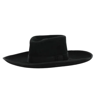Chapeau Feutre Laine Large Bord Noir - Traclet Reference : 10617 | Chapellerie Traclet