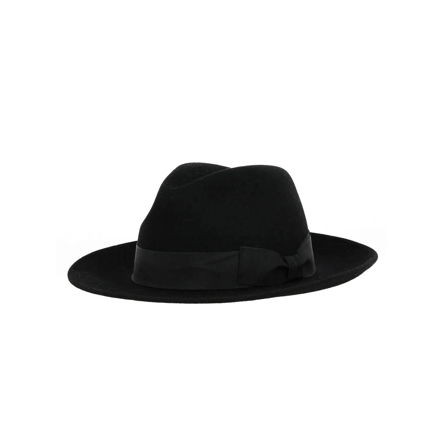 Chapeau Fedora Lincoln Feutre Poil Noir - Traclet Reference : 19162 | Chapellerie Traclet