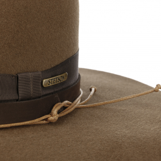 Chapeau Traveller Western Danios Feutre Poil Marron - Stetson