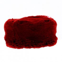 Red Courchevel Fur Hat - Traclet
