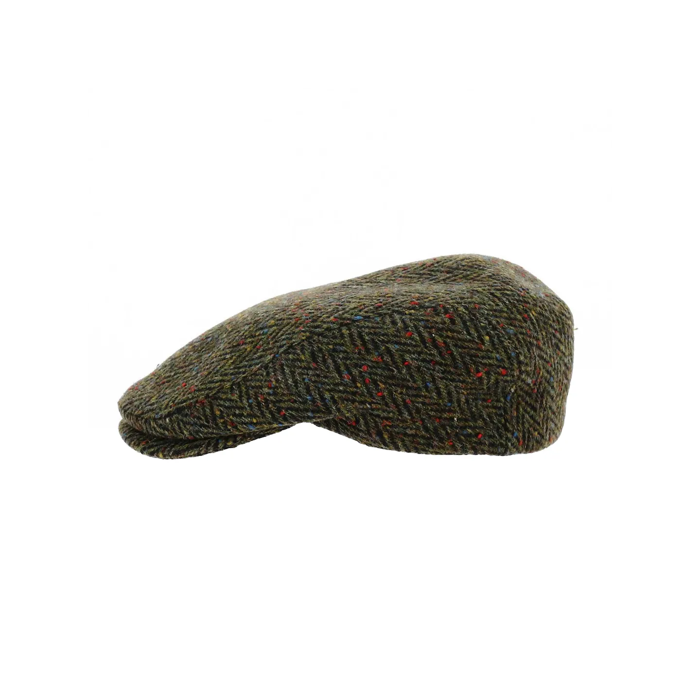 Coventry Green Herringbone Wool Flat Cap - Traclet Reference: 19178 | Traclet Hat Shop