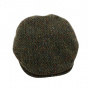 Coventry Green Herringbone Wool Flat Cap - Traclet