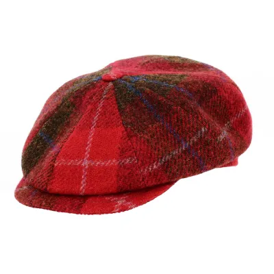 Hatteras Harris Tweed Red Cap - Traclet Reference: 19180 | Traclet Hat Shop