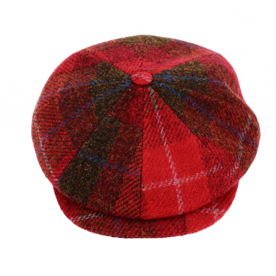 Hatteras Harris Tweed Red Cap - Traclet Hatteras Harris Tweed Red Cap - Traclet