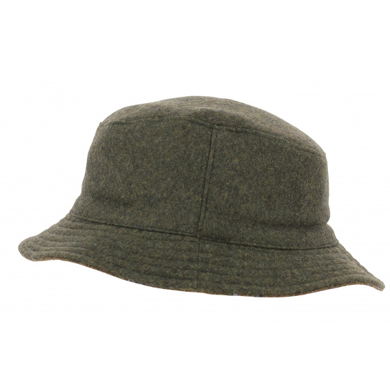 Chapeau Bob Réversible Clipper Carreaux Gris Laine - Traclet