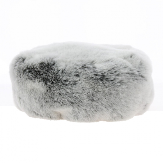 Courchevel Toque Cream Faux Fur with Gray Accents - Traclet