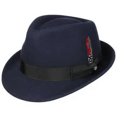 Stetson Elkader navy trilby hat Reference: 4306 | Traclet Hat Shop