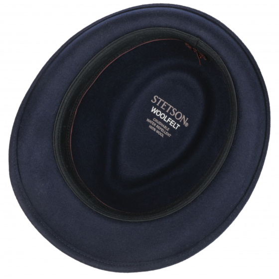 Stetson Elkader Navy Wool Trilby Hat