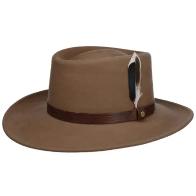 VitaFelt Gambler Hat Beige - Stetson - Traclet Hat Shop Reference: 19186| Traclet Hat Shop