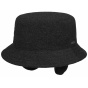 Wool & Cashmere Bucket Hat with Ear Flaps Anthracite - Stetson