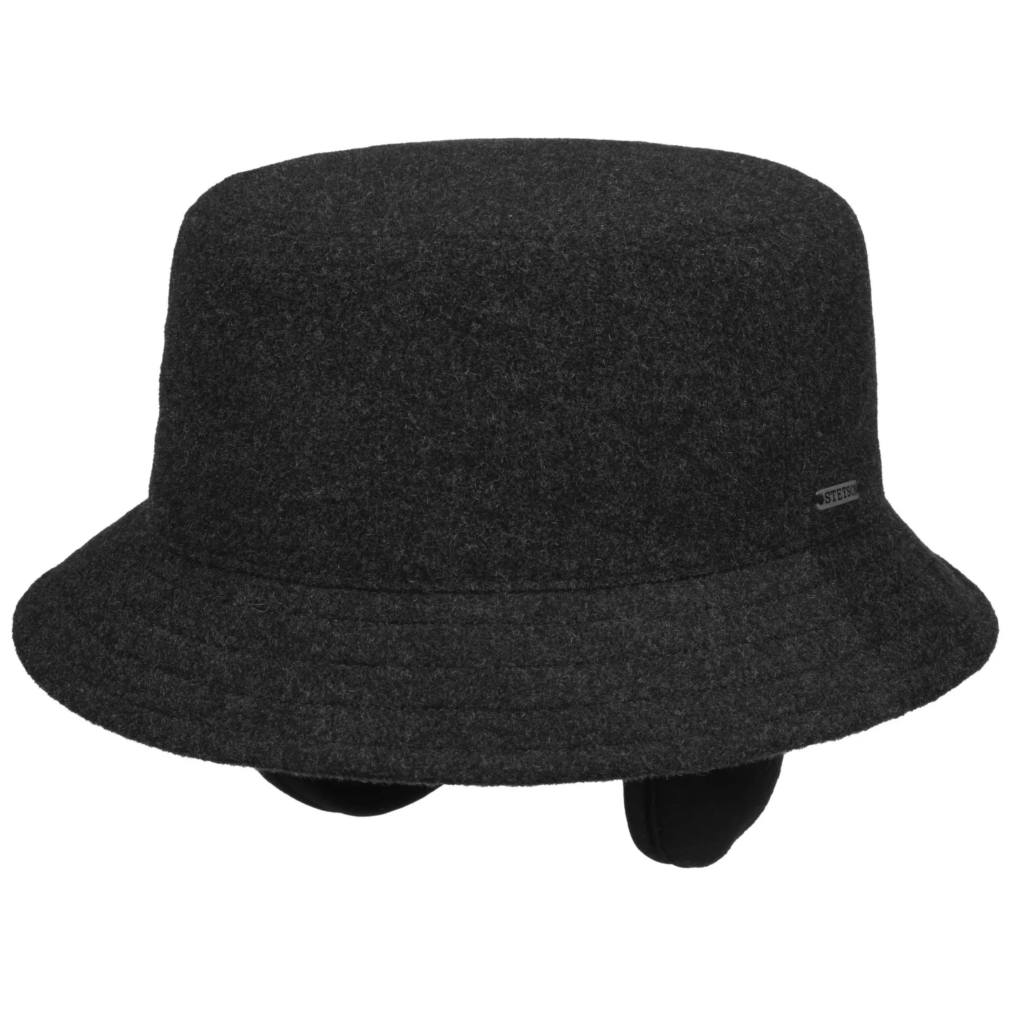 Chapeau Bob Laine & Cachemire Cache-Oreilles Anthracite - Stetson Reference : 19187 | Chapellerie Traclet