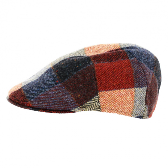 Red Plaid Wool Flat Cap - Traclet
